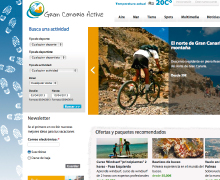 Desarrollo gráfico de la web Gran Canaria Active